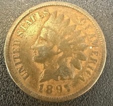 1897 Indian Head Cent Good- Very Good Average Circulated Condition Copper Penny