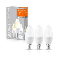 3 X Ledvance Smart+ Kerzen 4,9W ~ 40W E14 Matt 470Lm Warmweiß Dimmbar App Wifi