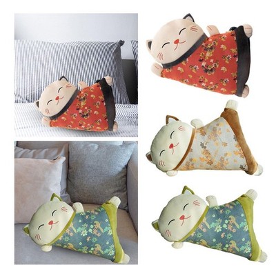 Lucky Cat Pillow Abnehmbares Lordosenstützkissen für Zuhause, Urlaub,