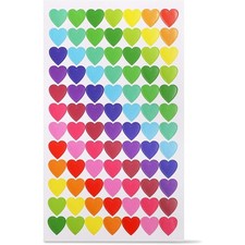 36x Valentines Day Colorful Heart Stickers 13 Colors