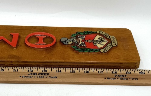 Vintage Delta Sigma Theta AEO Sorority Paddle with Raised Design & Crest - Picture 7 of 9