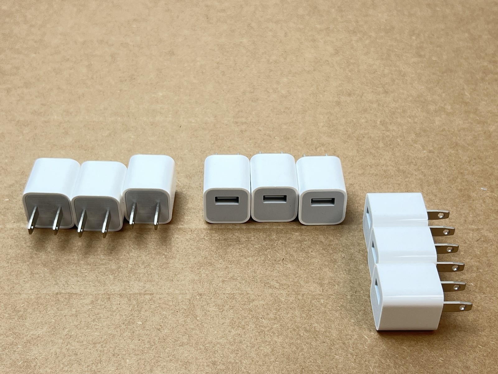 OEM USB Home Wall Charger Power Adapter 100V 5W for Apple (A1385)- 9 Pack