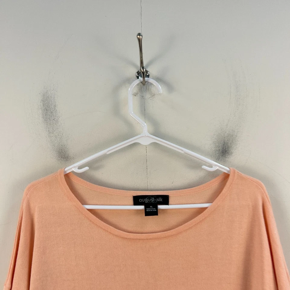 Suéter Pullover August Silk XL Rosa Blanco Negro L/S Tejido Elástico 18760 Foto 4 de 4