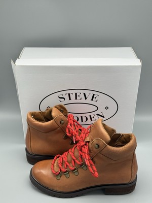 Steve Madden Lora Cognac LEA Boot Women s 7.5