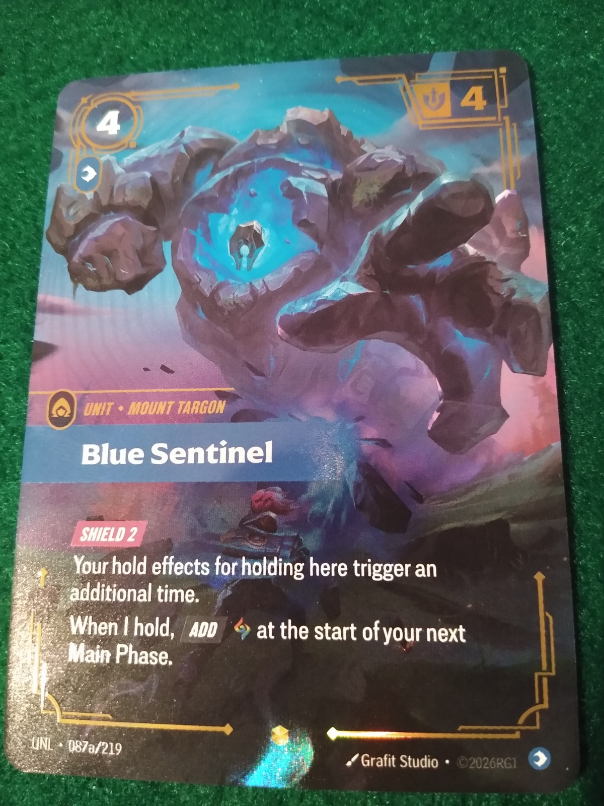 BLUE SENTINEL 087a RIFTBOUND UNLEASHED ALTERNATE ART
