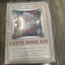 Ylkgogo Latch Hook Kits Santa Pillow