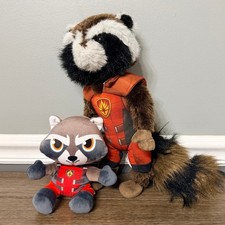 Marvel Rocket Raccoon Plush Lot Ty Beanie Baby  Marvel Universe Live Guardians