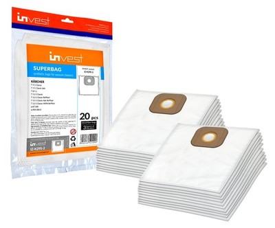 20 Staubsaugerbeutel geeignet für Kärcher T 7/1 Classic T 8/1 L, T 11/1, ProT200