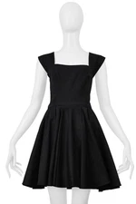 CHRISTIAN LACROIX BLACK COTTON MINI DRESS