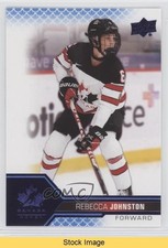 2022 Upper Deck Team Canada Juniors Women's WC Blue Rebecca Johnston READ 1d0j