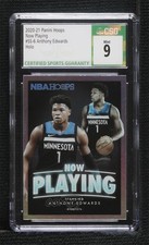 2020-21 Panini NBA Hoops Now Playing Holo Anthony Edwards #SS-6 CSG 9 Mint 11jf