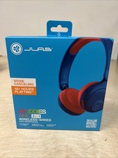 New Sealed - JLab JBuddies Bluetooth Wireless ANC Kids' Headphones - Blue/Red