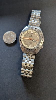 Cadisen Automatic Dive Watch Stainless Steel Bracelet Lume Date 10BAR C-8231G