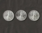3 American Silver Eagle 2011 2012 2013 3 oz .999 Fine Silver