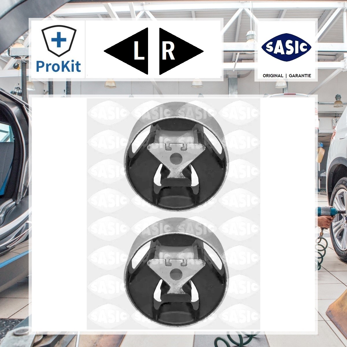 2x ORIGINAL® Sasic Lagerung, Motor für Mercedes-Benz VITO Kasten V-CLASS VITO
