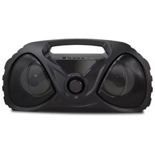 Bluetooth Boombox with LED Lights and FM Radio, Carry Handle, Color Changing LED