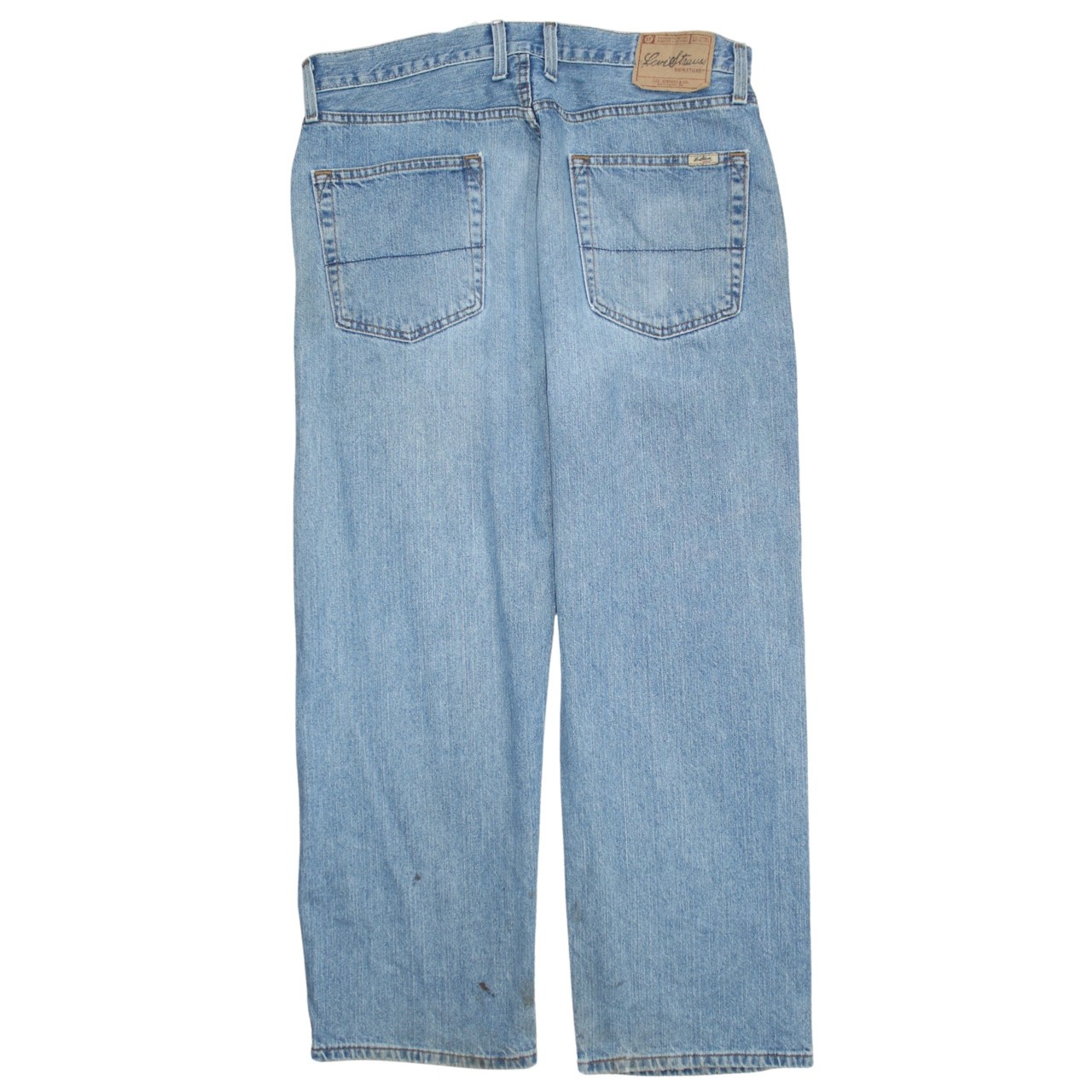 Levi Strauss Mens Jeans Light Blue Denim 5 Pocket Relaxed Straight Leg Fit L