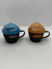 Hershey’s & Reese’s Cup Mugs Containers with Lids Evriholder Licensed Set Of 2