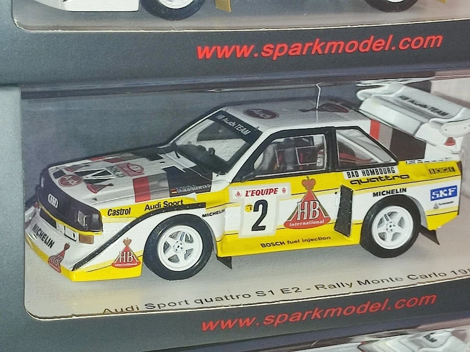 1x Spark S5190 AUDI QUATTRO S1 W.Rohrl WINNER Rally MONTECARLO 1986 - 1:43 Rare - Immagine 4 di 4