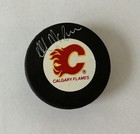 Al MacInnis Signed Calgary Flames Hockey Puck Autograph Den $1 Combd Ship