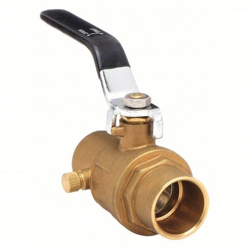 Brass Ball Valve, Inline, Sweat, 1/2 in, (C)