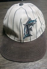 Vintage 90’s Pinstripe Florida Marlins MLB Blockbuster Video Hat Cap OS
