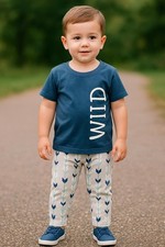 Wild One Birthday Outfit: Boys Arrow Print Jogger Set