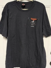 Harley Davidson Cafe T Shirt Mens Black Large Las Vegas Nevada Skull Motorcycle
