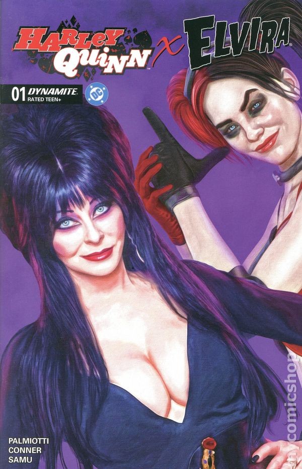 Harley Quinn x Elvira 1E NM 2025 Stock Image