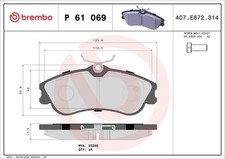Bremsbelagsatz Vorne Lucas-System für Peugeot 206 2A/C CC 2D SW 2E/K ab 01->