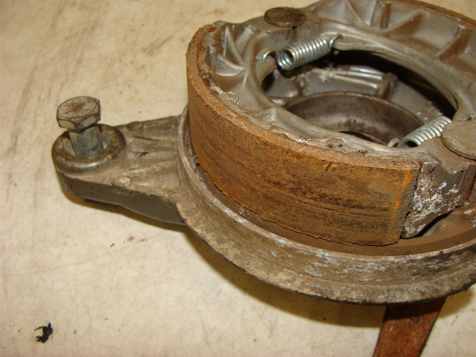 1964 HONDA TRAIL 90 CT200 OEM rear back brake drum hub panel plate arm shoes