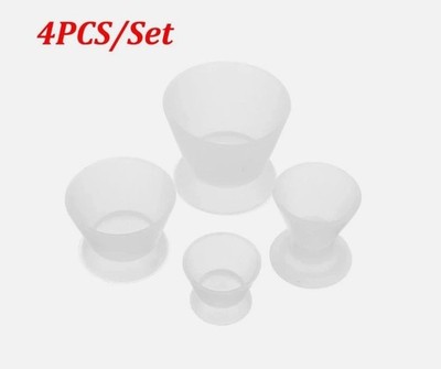 4pcs Dentist Materials Silicone Mixing Bowl Use Dappen Dishes Teeth Whitening