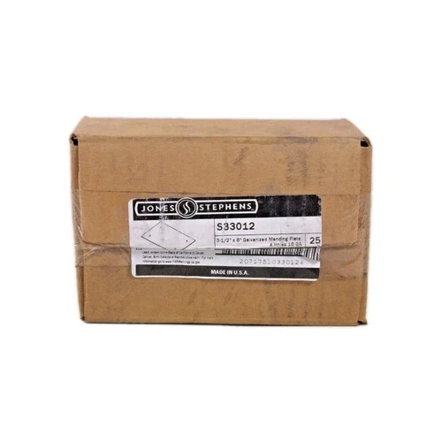 NEW Jones Stephens S33012 3-1/2" x 6" Galvanized Stud Guard, 16 GA (Box of 25) - Picture 3 of 3