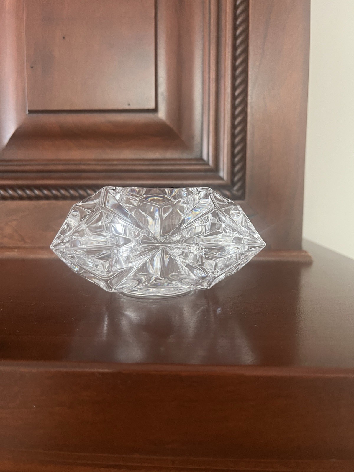 Faceted 3-1/2 Inch Square Signed
