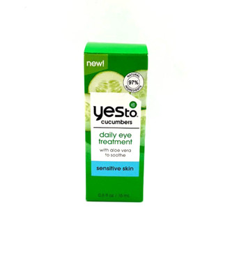 Yes To Cucumbers Daily Eye Treatment 0.5 Fl Oz Sensitive Skin Aloe Soothing