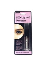 b  color LED Lighted Silver Tweezers Batteries Included 