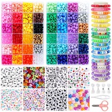 1900Pcs,48 Colors, Pony Beads Bracelet Making Kit, Rainbow Kandi Beads