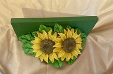 Sunflower Floating Wall Shelf.Wall Mounted Display Rack.Appr.11.5-5.5”