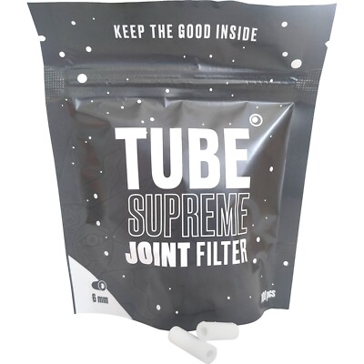 Real Leaf TUBE SUPREME JOINT FILTER Natural 6 mm Flow Filter (100 Stück)