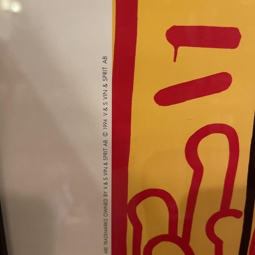 Keith Haring Vintage Absolut Vodka color lithograph poster 1994. Fine. - Picture 4 of 4