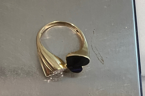 Sale GOLd 14k heart ring love amor solid gift her size 7 ask 5 6 8 9 - Picture 4 of 13