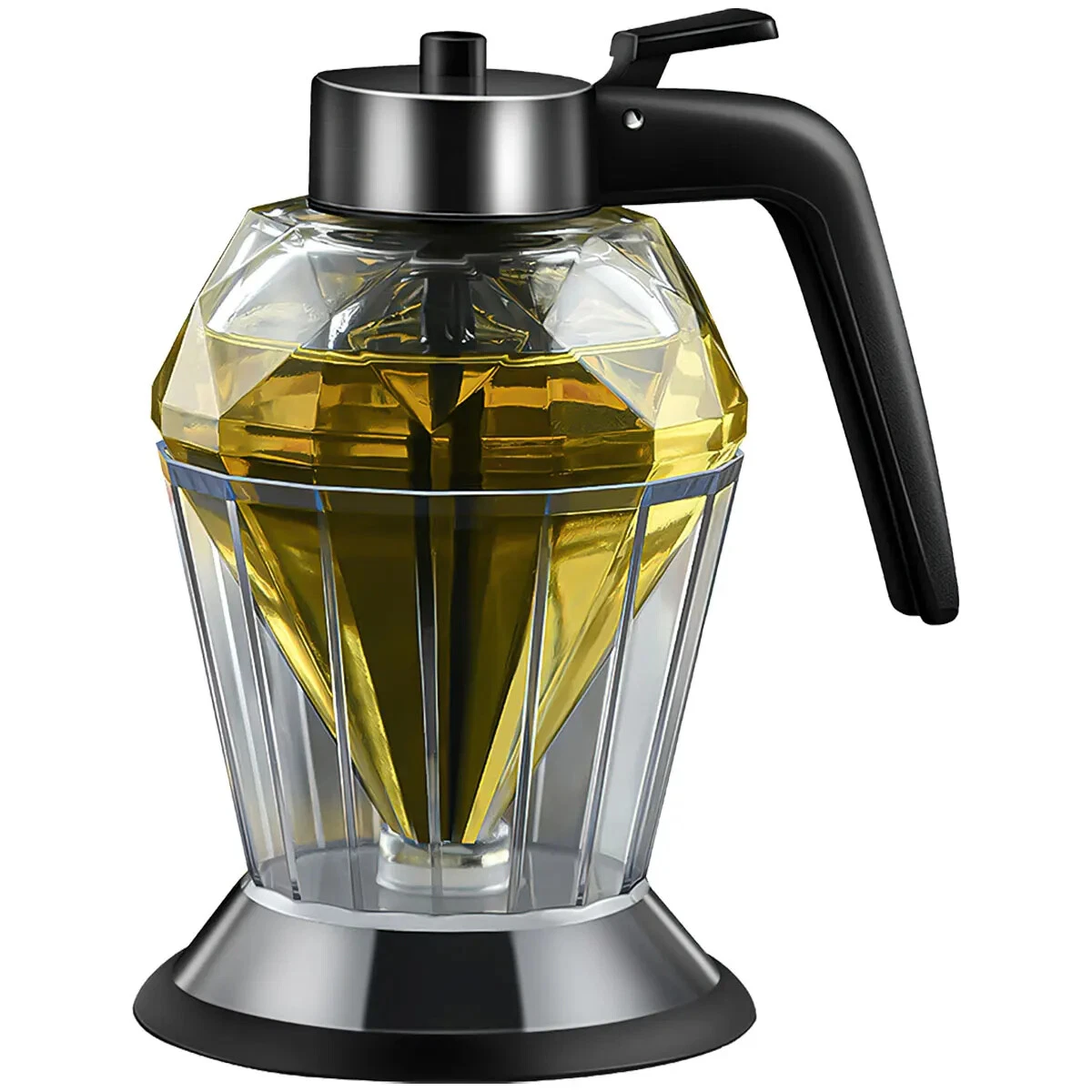 Diamond Honey Dispenser w/ Stand Luxury Oil Vinegar Sauce Syrup Storage Pot Jar
Opens in a new windo