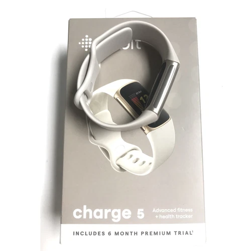 Fitbit Charge 5 Fitness Tracker White Gold Stress Heart Rate & Sleep Monitor 2 - Picture 7 of 8