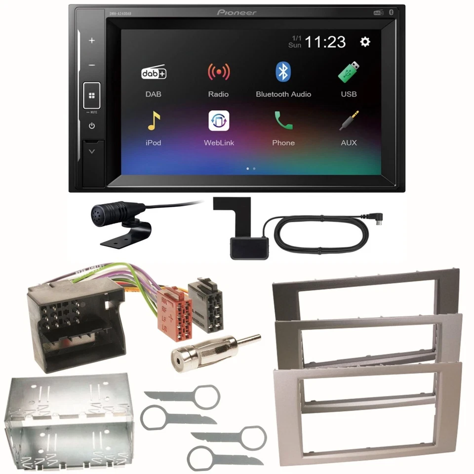 Pioneer DMH-A240DAB DAB+ Bluetooth Einbauset für Ford Focus Fusion Galaxy S-Max - Bild 1 von 1