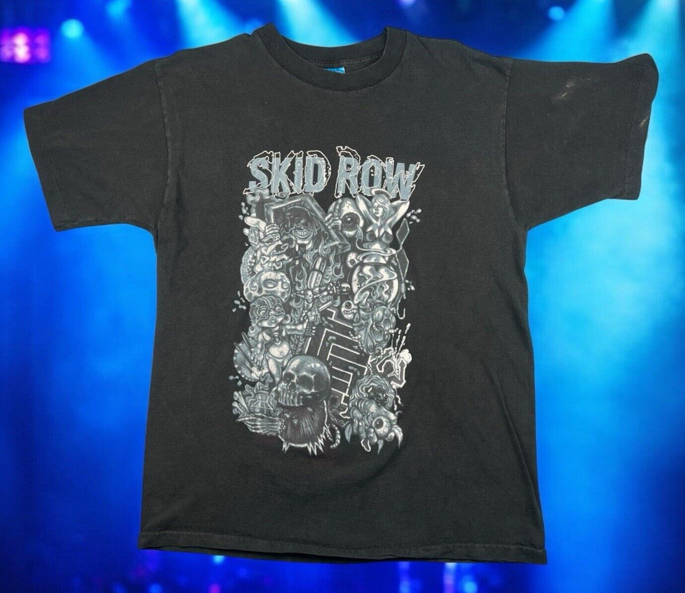 FILA Maglietta Vintage 1995 SKID ROW Subhuman Race Concert Tour Taglia Large