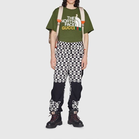 GUCCI x THE NORTH FACE FW21 Logo T-shirt 'Dark Green' 616036