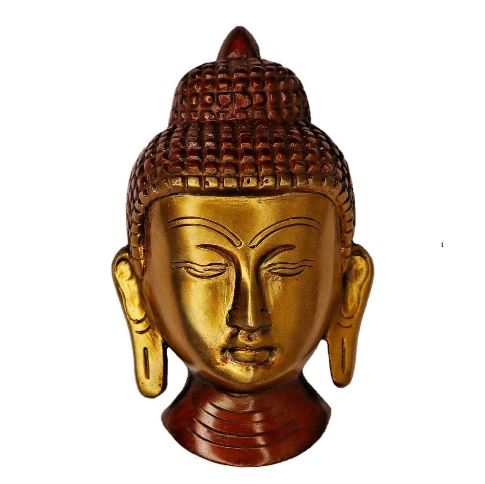 Tibetan Buddha Wall Decor Statue Handmade Brass Figurine Lord Buddha