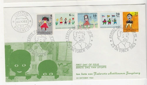 NETHERLANDS ANTILLES,1963 Child Welfare Fund set of 4, First Day cover