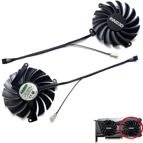 Cooling Fan for INNO3D RTX3060ti 3080 TWIN X2 OC Extreme Graphics Card CF-12910S - Afbeelding 11 van 12