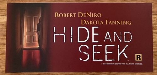 π Hide And Seek (2004) - Robert De Niro - Movie Theater Mylar / Poster - 6x13